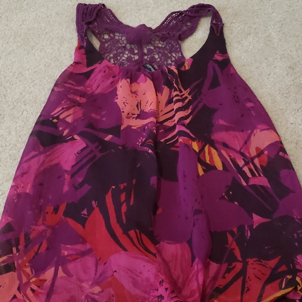 A pink and purple blouse